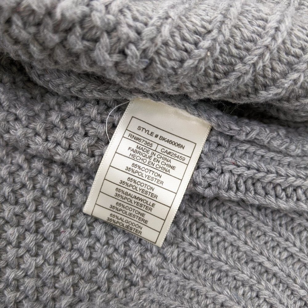 BB Dakota by Steve Madden Size S Womens Chunky Knit Turtleneck Sweater in Gray - Picture 9 of 9